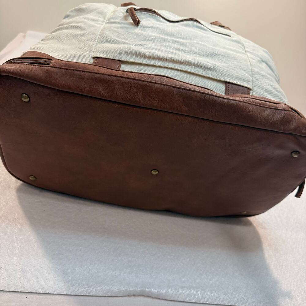 Bolosta Canvas Weekender Duffle Bag Shoe Compartment Travel Overnight Tote - Picture 7 of 12